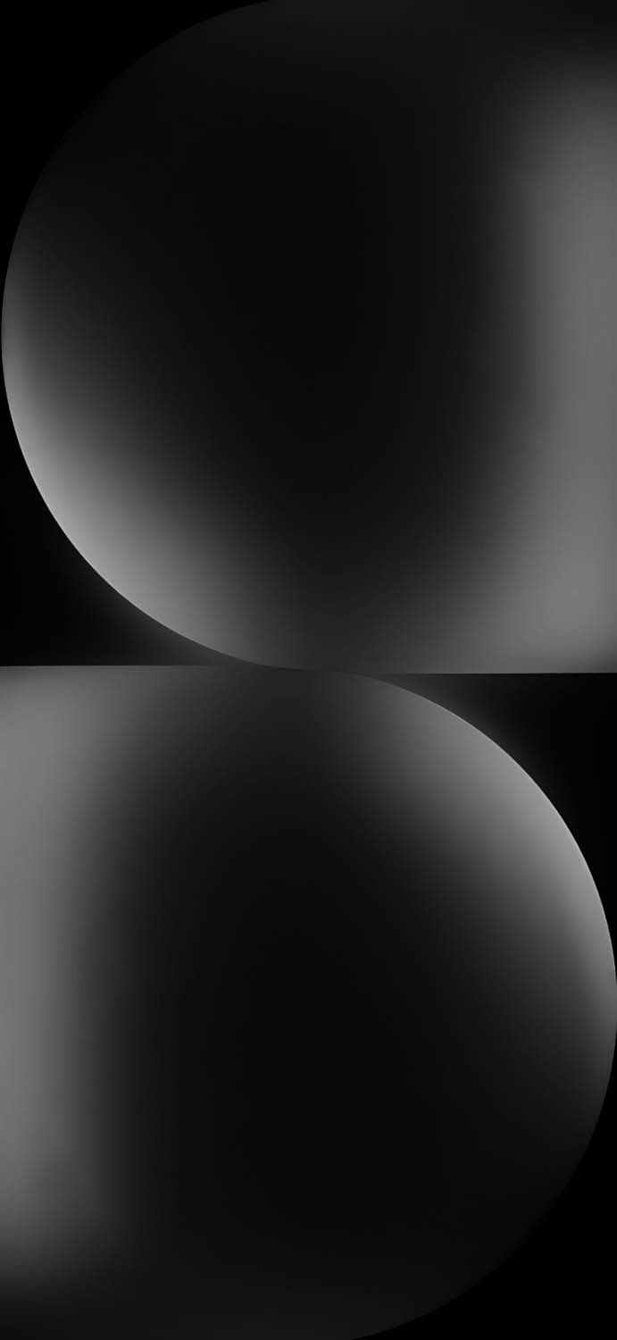 Abstrakt, Schwarz-Weiß, Kugeln, Minimalismus, Dunkel, iPhone 16 Pro Max, Handy-Hintergrundbild