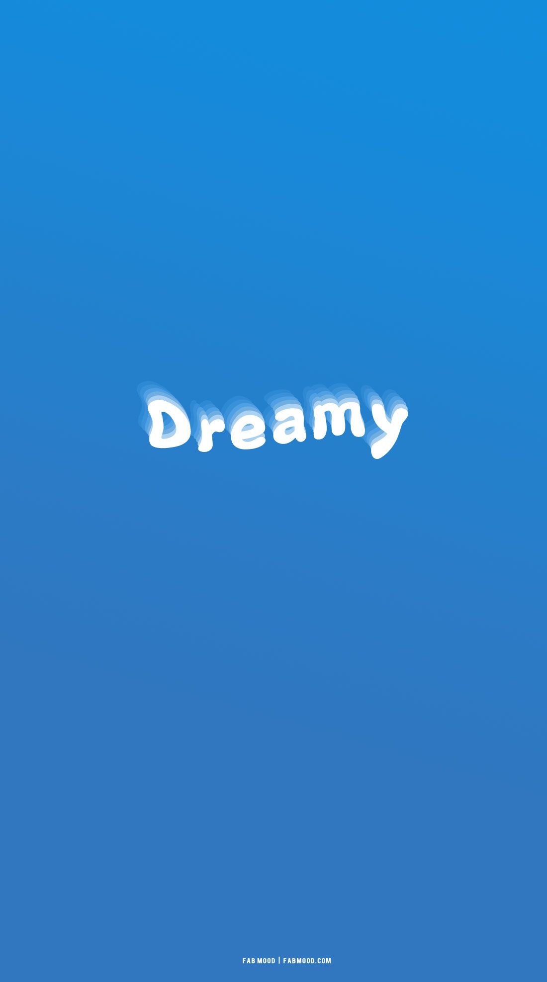 Dreamy, Schriftzug, Blau Hintergrund, Minimalistisch, Google Pixel 8, Wallpaper