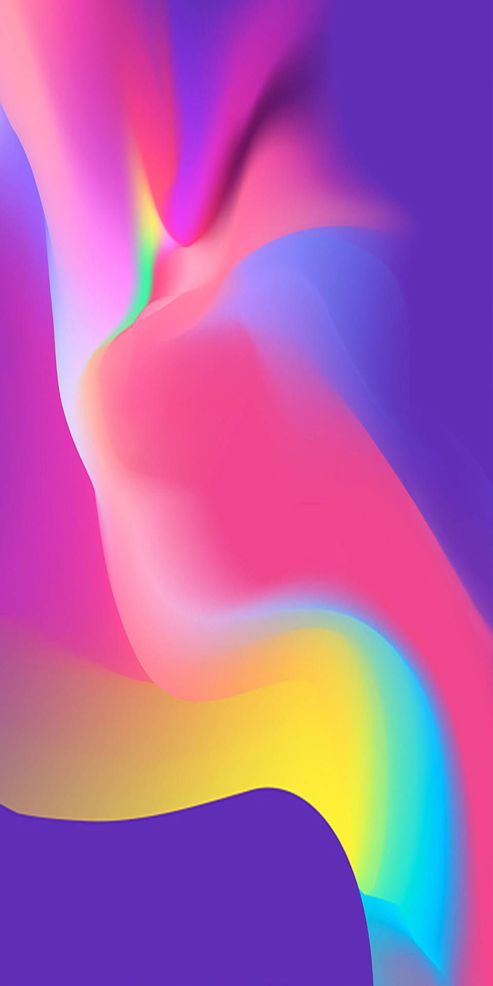 Abstrakt, Farbverlauf, Pink, Lila, Gelb, Flüssige Formen, iPhone 16 Pro Max, Hintergrundbild