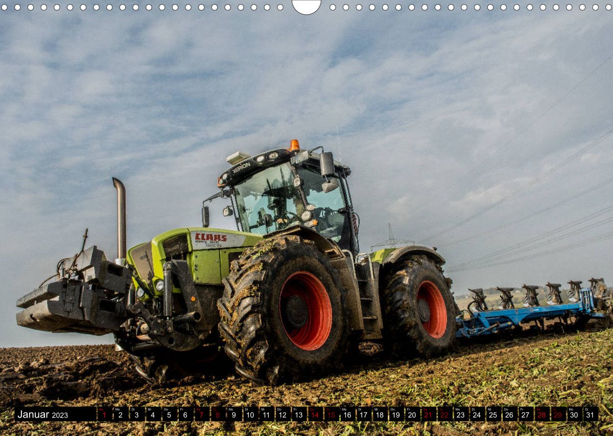 Claas, Traktor, Pflug, Acker, Kalender, Hintergrundbild