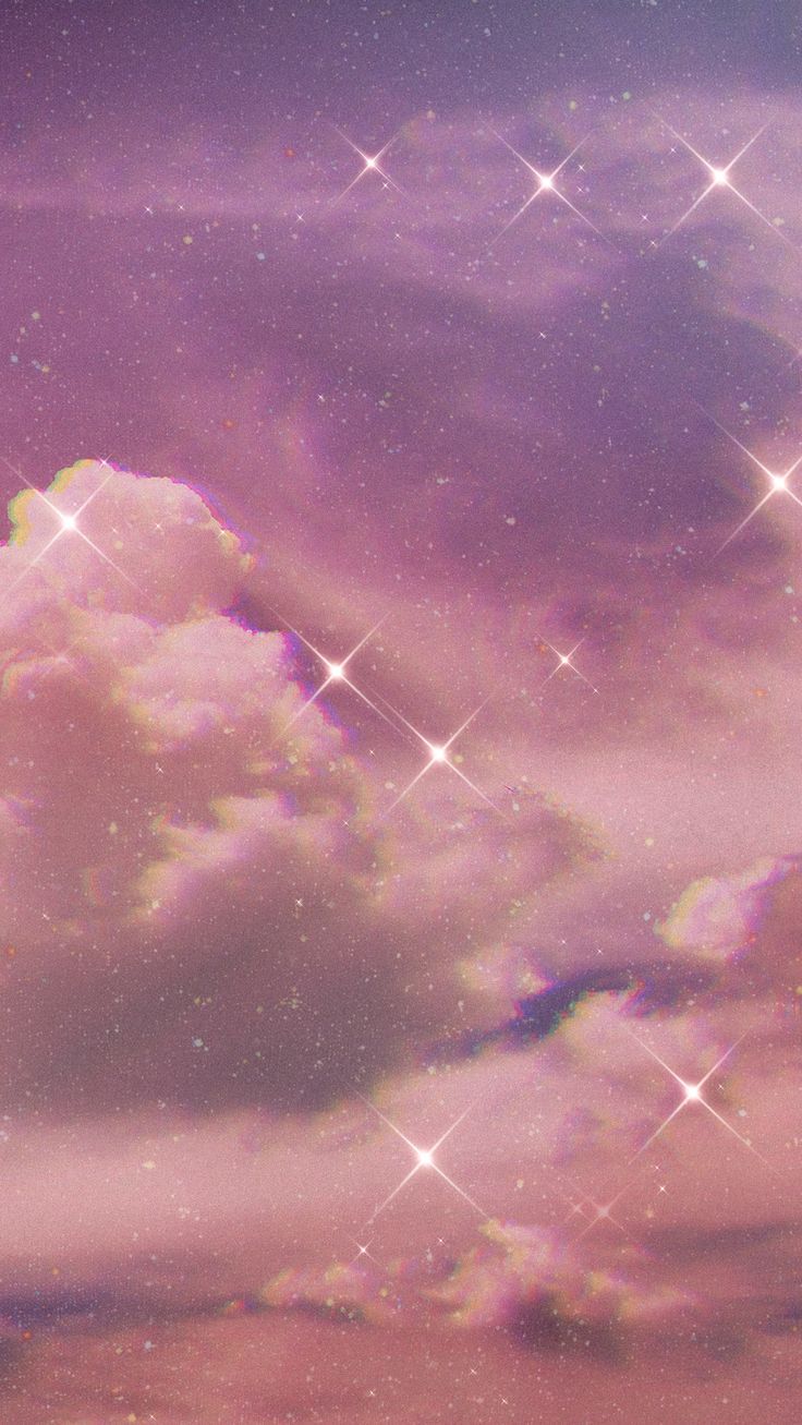 Rosa Wolken, Funkeln, Pastellhimmel, Verträumt, Galaxy-S24-Sperrbildschirm