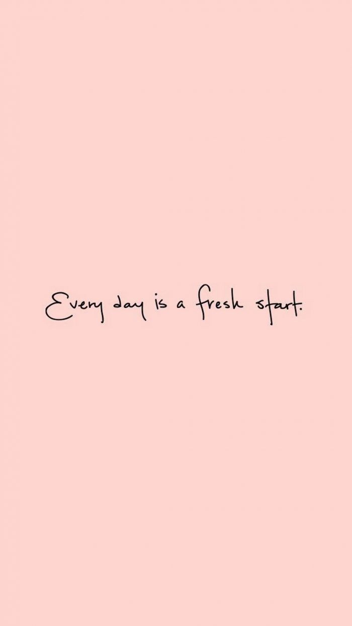 Every day is a fresh start, Zitat, Rosa, Minimalismus, Galaxy S24, Hintergrundbild