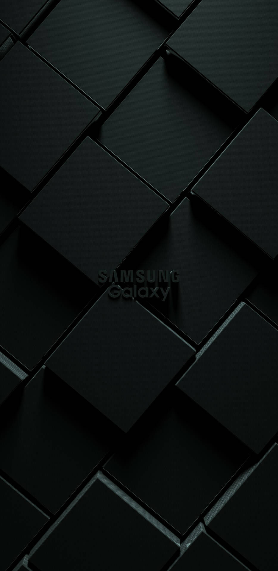 Schwarze Würfel, 3D-Muster, Geometrisch, Dunkel, Galaxy S24, Handy-Hintergrund