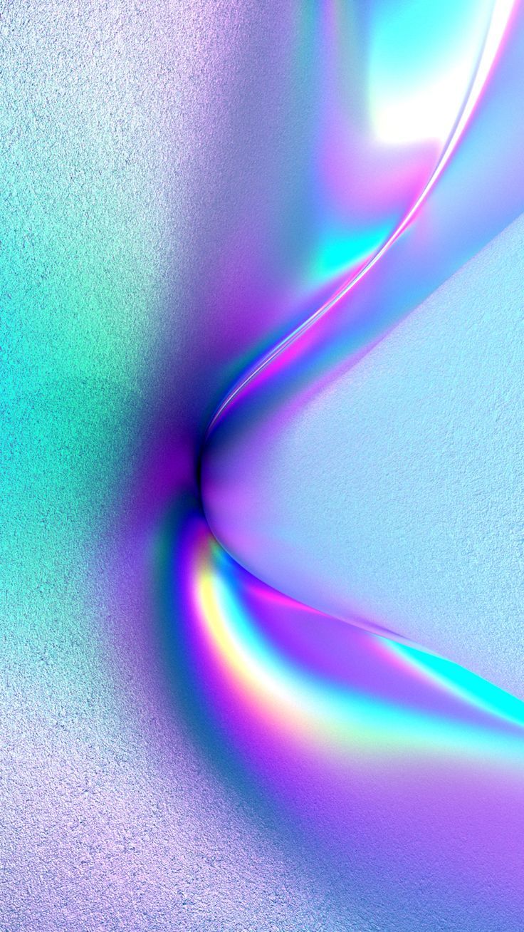 Holografisch, Farbverlauf, Abstrakt, Fließende Formen, Galaxy S24, Handy-Hintergrund