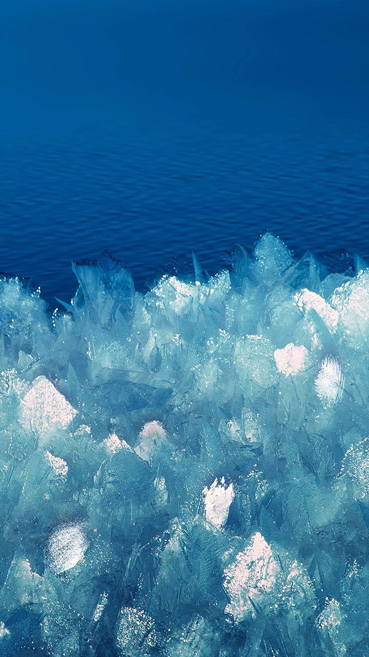Eis, Kristalle, Blau, Unterwasser, Galaxy S24, Handy-Hintergrund
