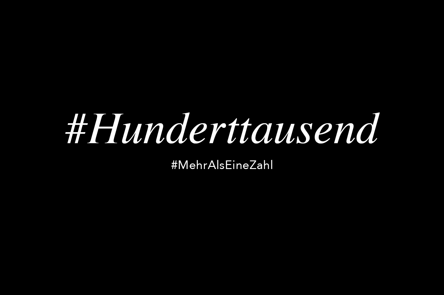 #Hunderttausend, #MehrAlsEineZahl, Schwarzer Hintergrund, Gedenken, Text, HD Wallpaper