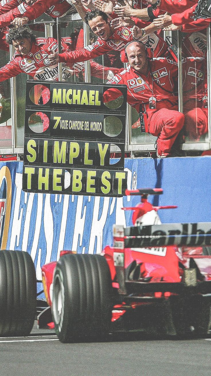Michael Schumacher, Simply the Best, Ferrari, Fans, Collage, Hintergrundbild fürs Handy