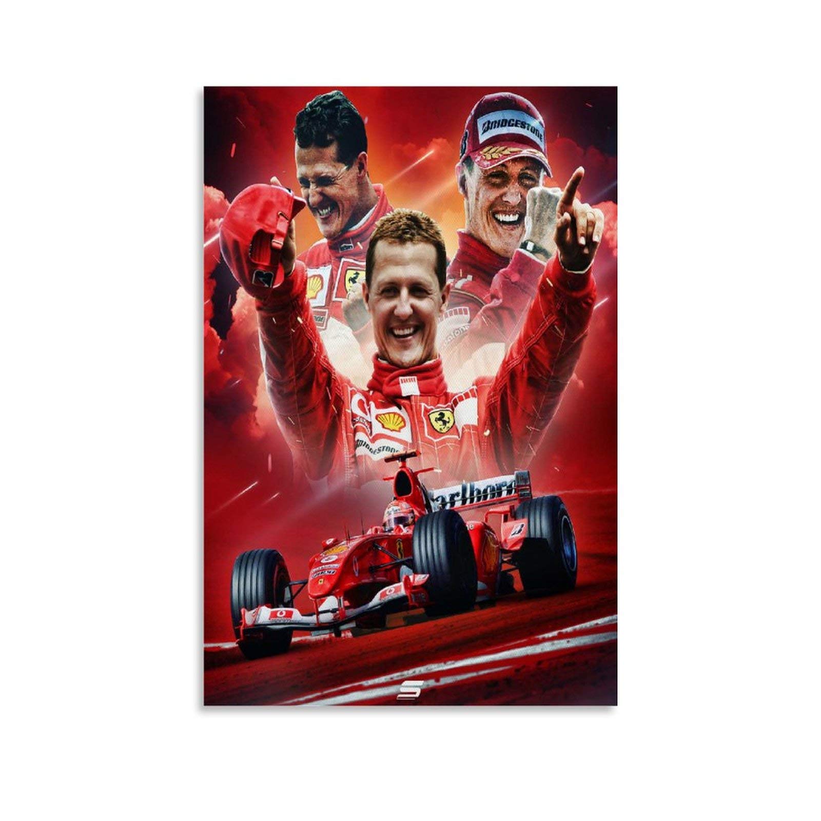 Michael Schumacher, Ferrari, Collage, Rot, Poster, Hintergrundbild für iPad und Tablet