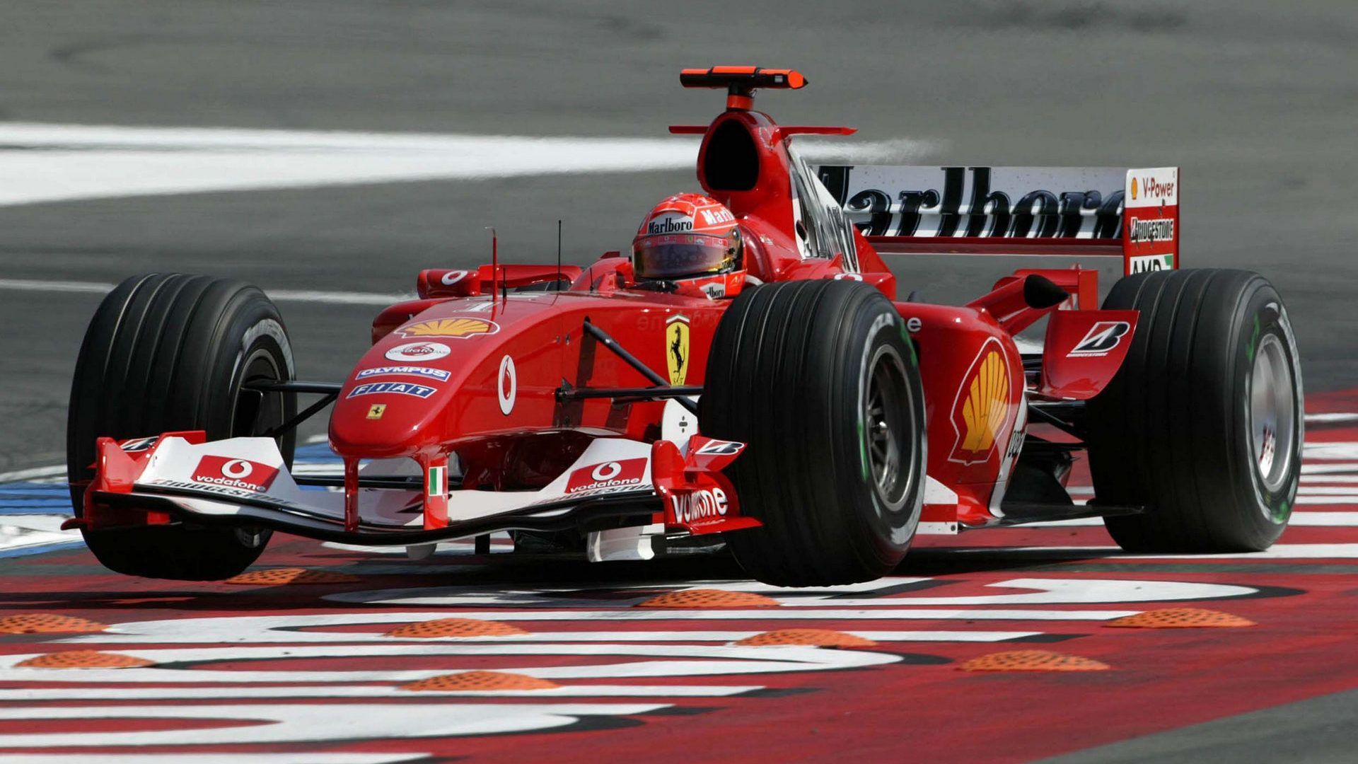Michael Schumacher, Ferrari F2002, Formel 1, Rennstrecke, Kurve, Full HD, Windows-Hintergrundbild