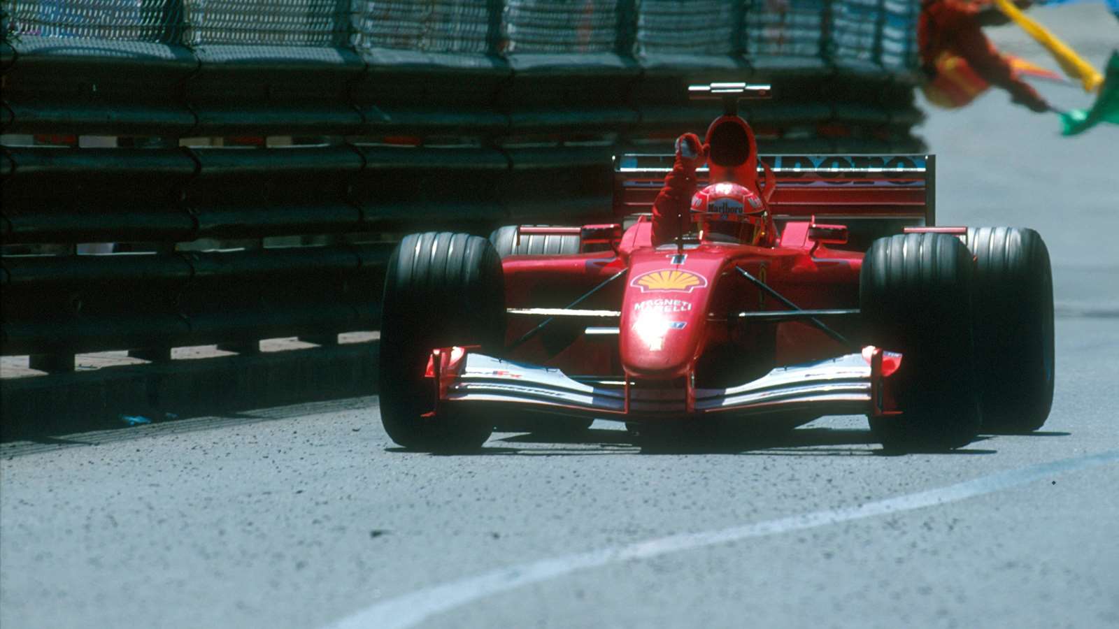 Michael Schumacher, Ferrari F2002, Formel 1, Leitplanke, Rennstrecke, HD, Laptop-Hintergrundbild