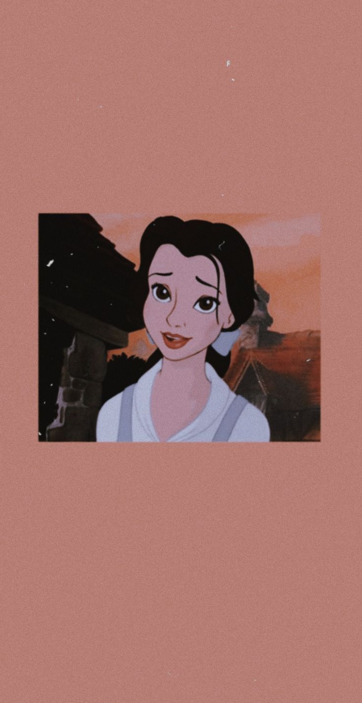 Belle, Die Schöne und das Biest, Disney-Prinzessin, Braun Hintergrund, Sperrbildschirm fürs iPhone