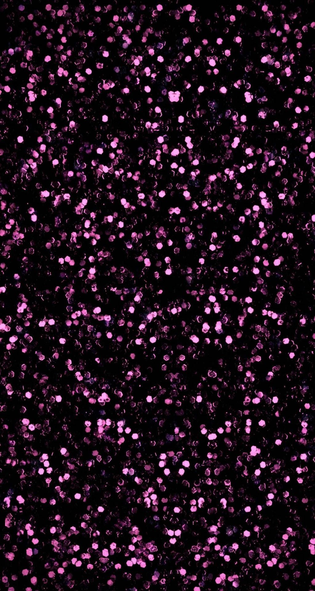 Pinke Glitzerpunkte, Schwarzer Hintergrund, Funkeln, Konfetti, Sperrbildschirm fürs iPhone