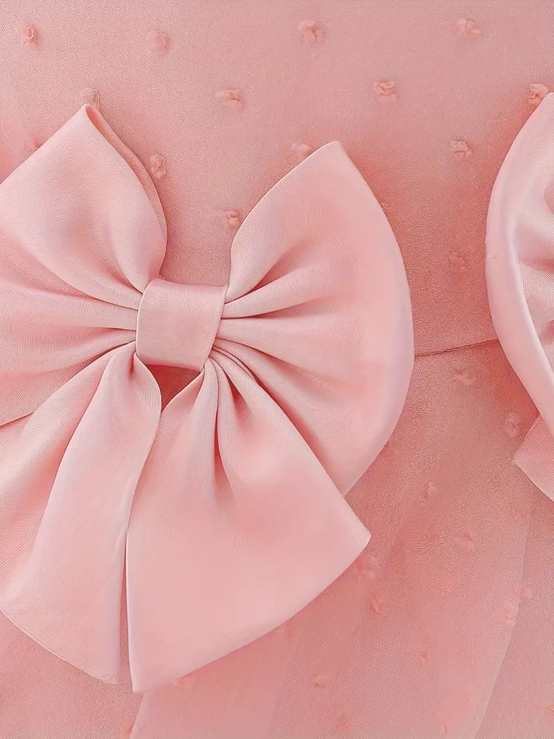 Rosa Schleife, Stoff, Pastellrosa, Nahaufnahme, HD, Hintergrundbild fürs Tablet