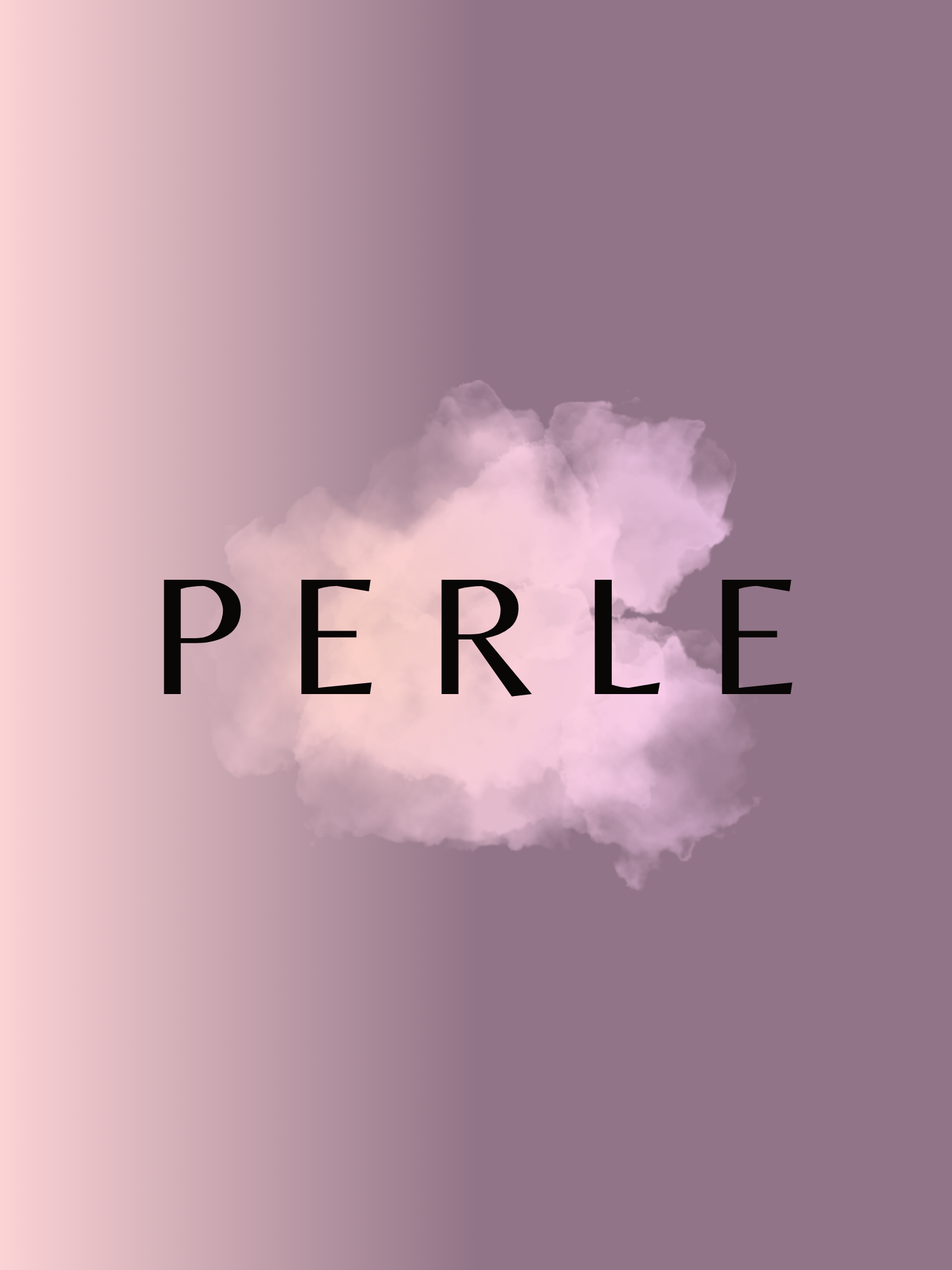 Perle, Schriftzug, Rosa Wolke, Farbverlauf, Minimalistisch, QHD+, iPad-Hintergrundbild
