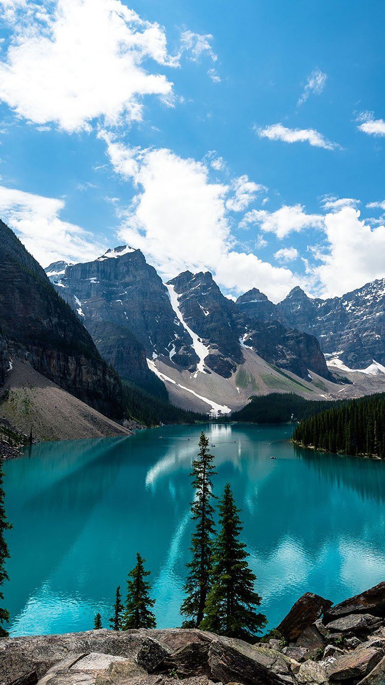 Moraine Lake, Banff-Nationalpark, Kanada, Bergsee, Türkises Wasser, HD, Handy-Hintergrund
