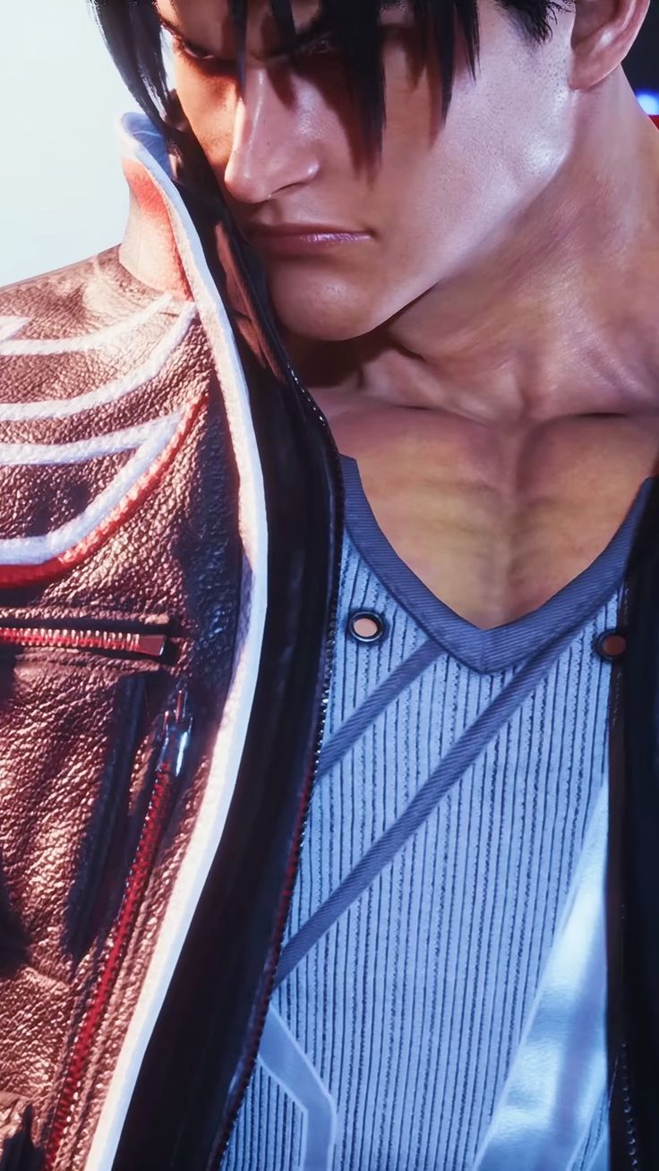 Jin Kazama, Tekken 8, Nahaufnahme, Jacke, Videospiel, HD, Handy-Hintergrund im Hochformat