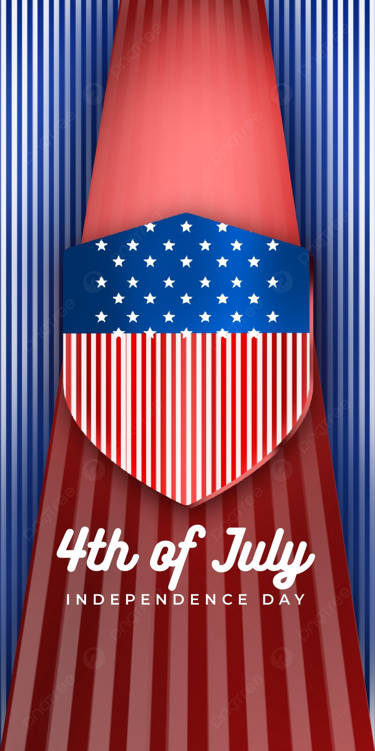4th of July, Unabhängigkeitstag, Amerikanische Flagge, Wappen, Streifen, Full HD, Handy-Hintergrundbild