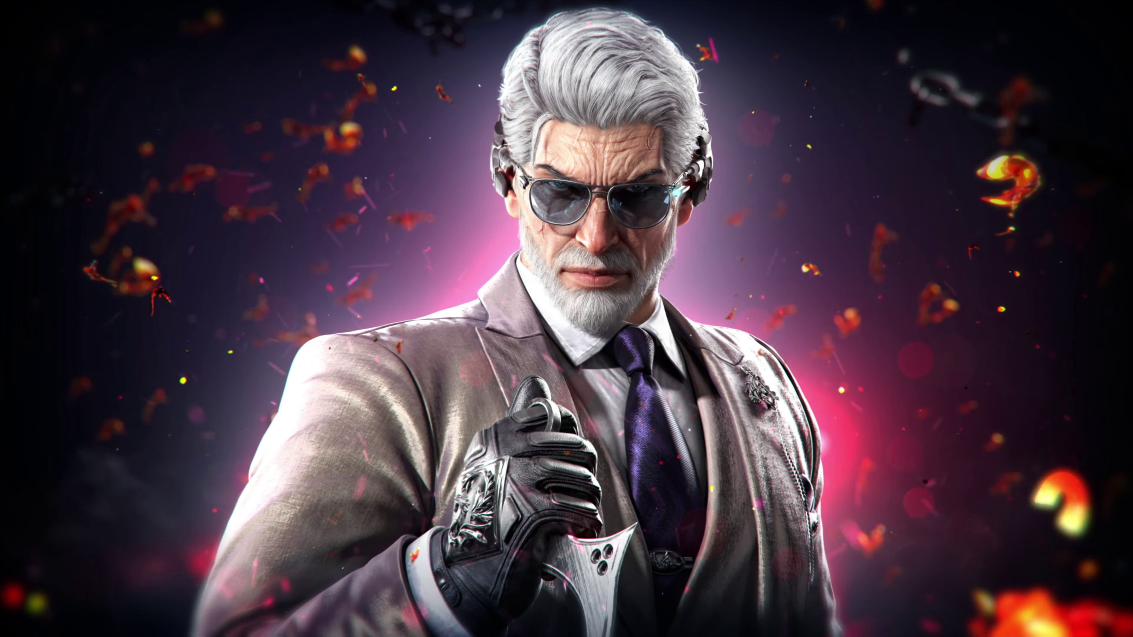 Victor Chevalier, Tekken 8, Anzug, Sonnenbrille, Glut, 4K 2160p, Desktop-Hintergrundbild