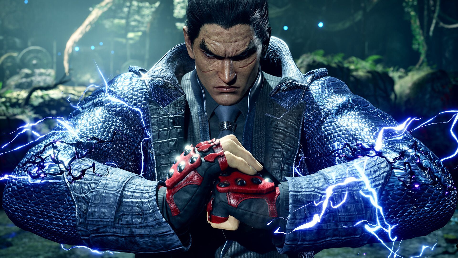 Kazuya Mishima, Tekken 8, Blitze, Handschuhe, Kampfspiel, Full HD, PC-Hintergrundbild