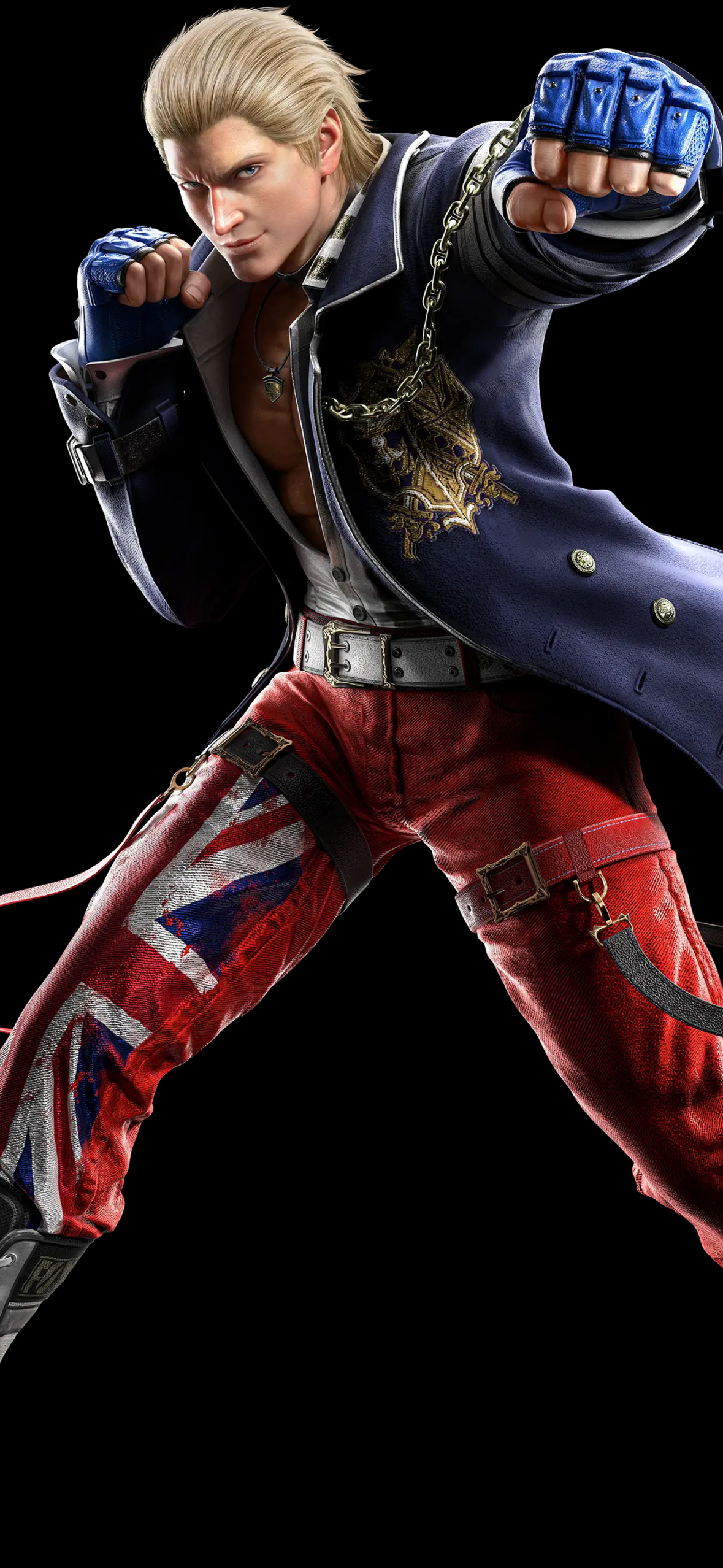 Steve Fox, Tekken 8, Boxer, Union Jack, Boxhandschuhe, Hochformat, Hintergrundbild fürs Smartphone