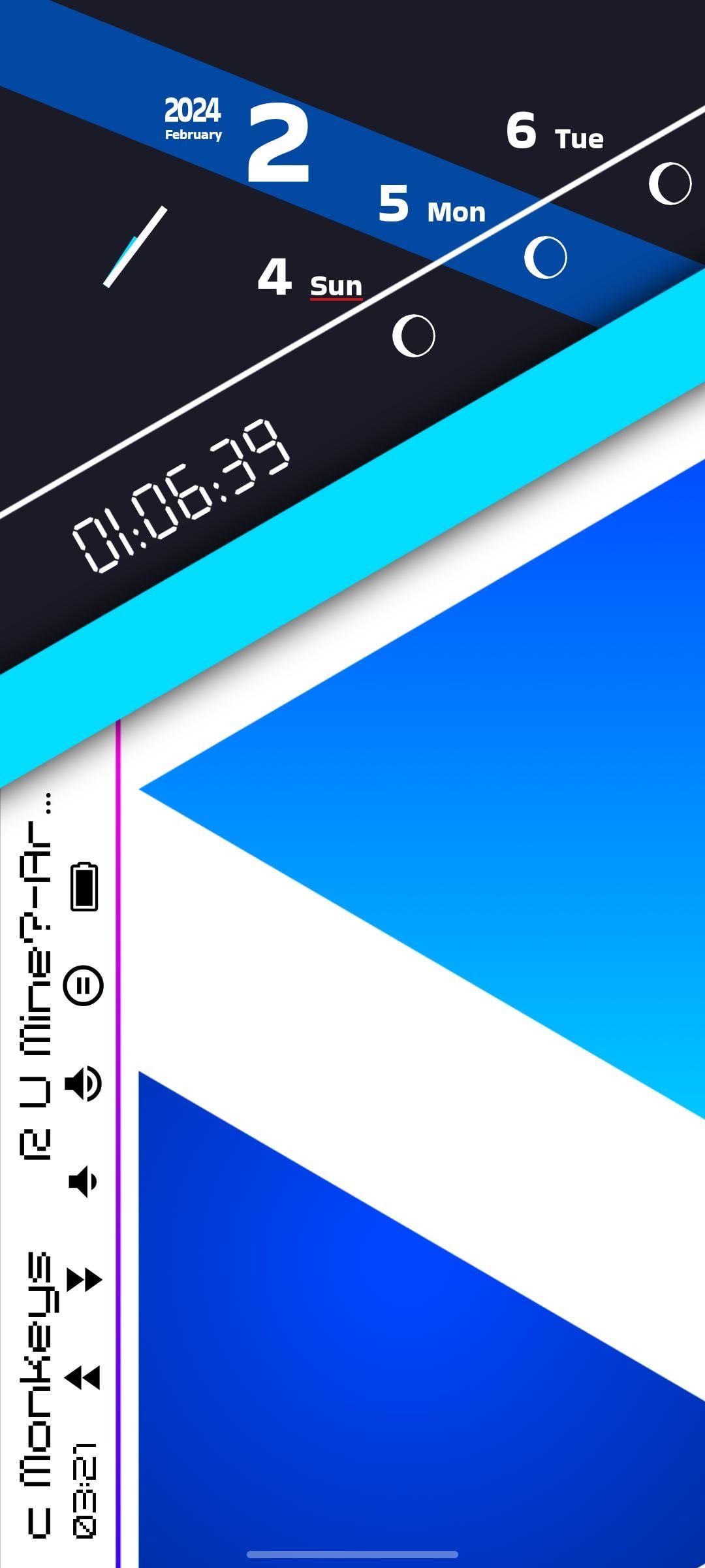 Persona 3 Reload, Uhr, Interface, Blau Weiß, Minimalistisch, Full HD, Handy-Hintergrundbild