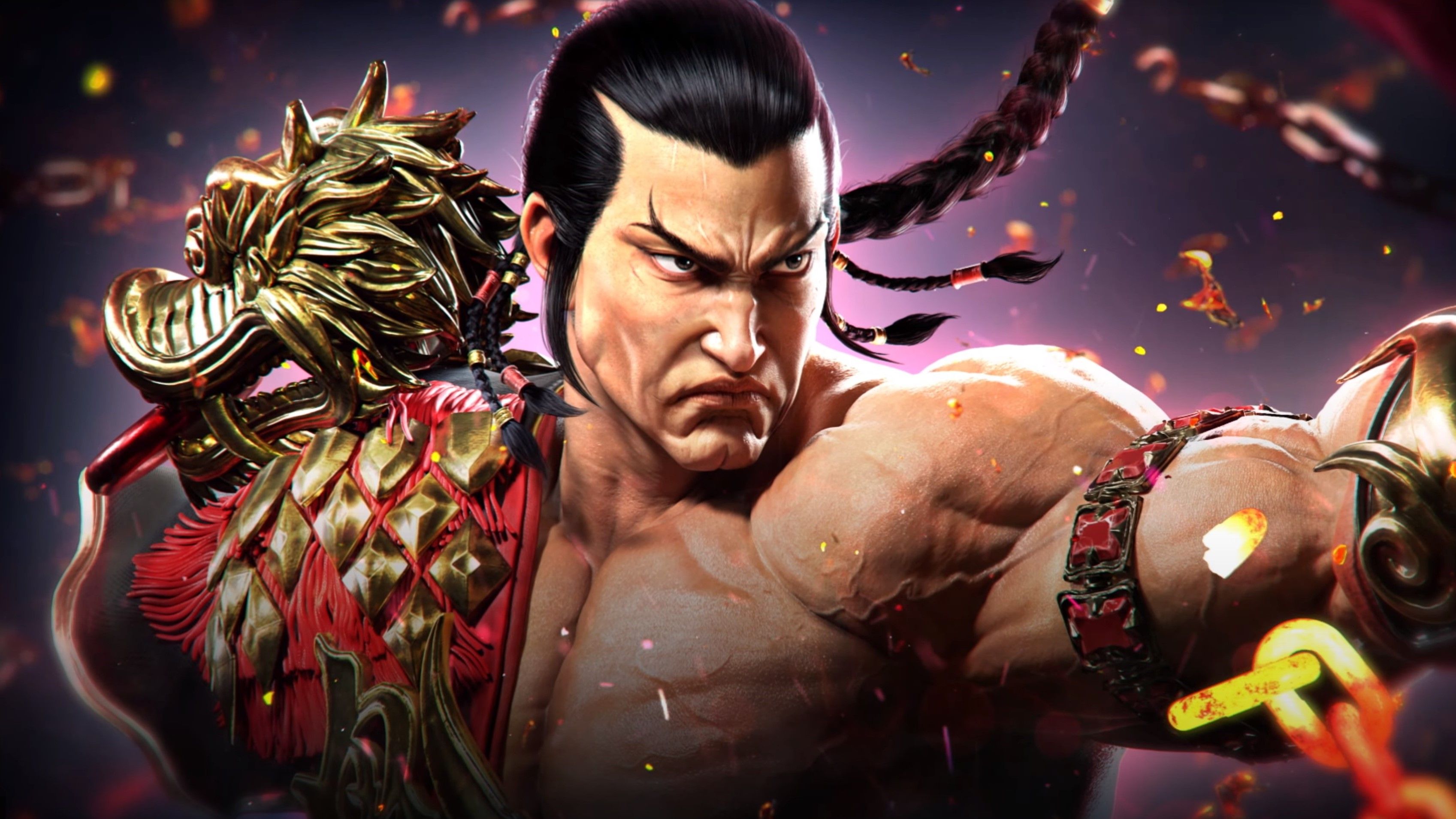 Feng Wei, Tekken 8, Ketten, Drache, Kampfschrei, 2K, Hintergrundbild für den PC