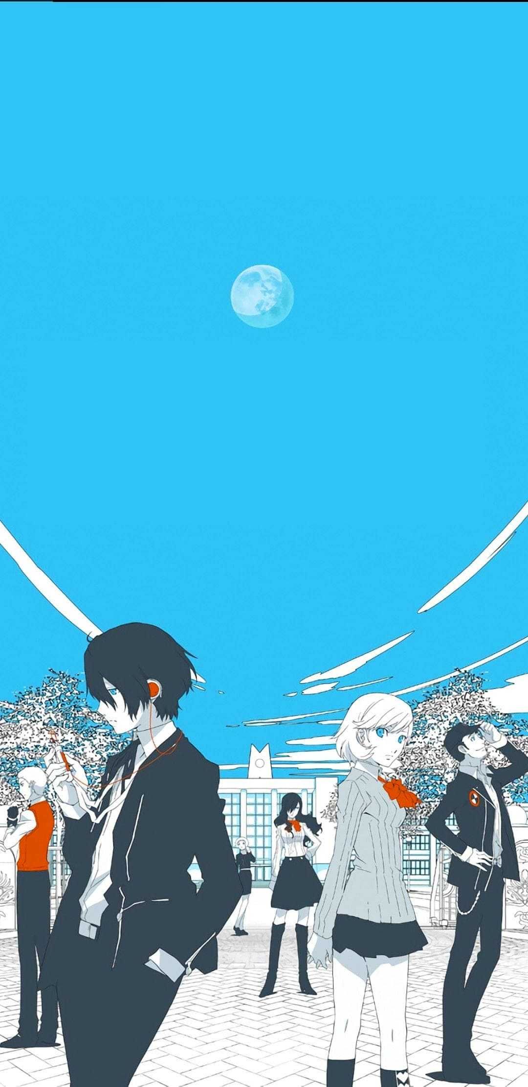 Persona 3 Reload, Makoto Yuki, SEES, Gruppe, Hellblau, Full HD, Hintergrundbild fürs Handy