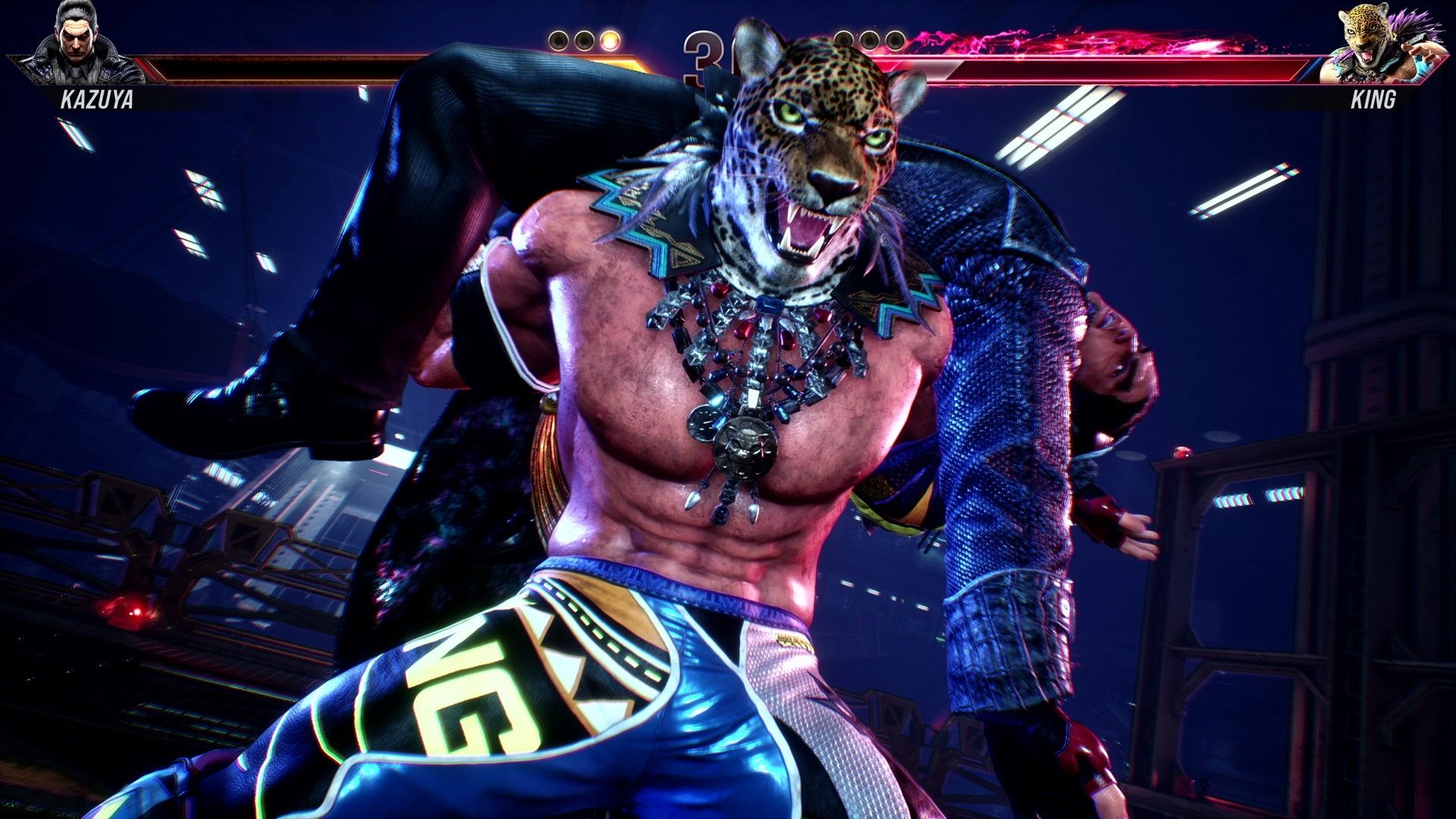 King, Tekken 8, Jaguarmaske, Wrestler, Gameplay, Full HD 1080p, Desktop-Hintergrundbild