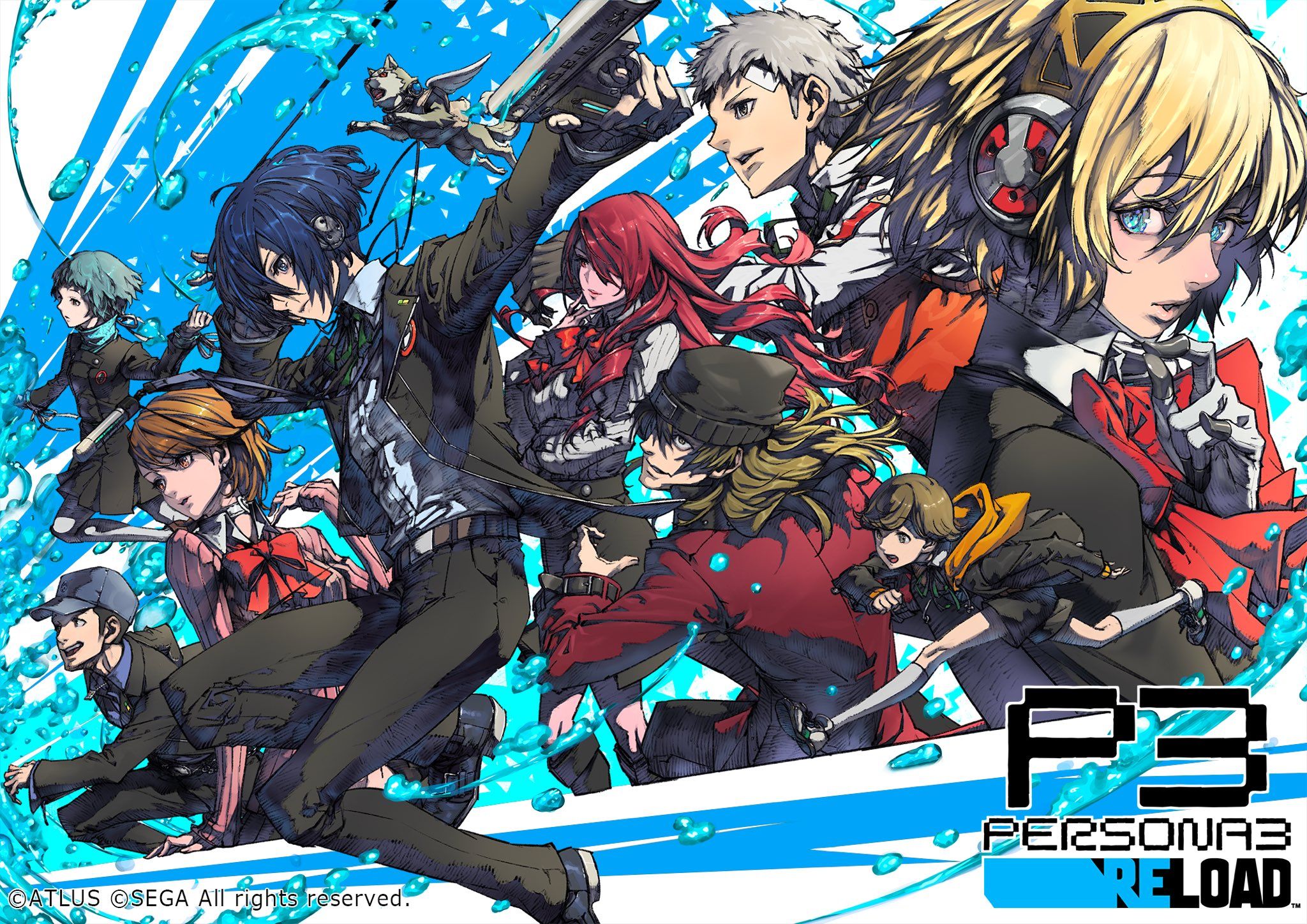 Persona 3 Reload, Makoto Yuki, Aigis, Mitsuru Kirijo, Gruppenbild, Atlus, Full HD, PC-Hintergrundbild