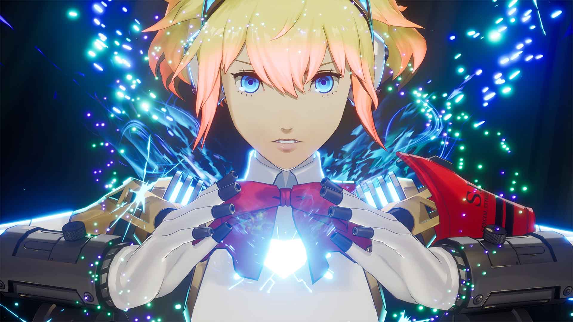 Aigis, Persona 3 Reload, Leuchtendes Licht, Roboter, Partikel, Full HD, PC-Hintergrundbild