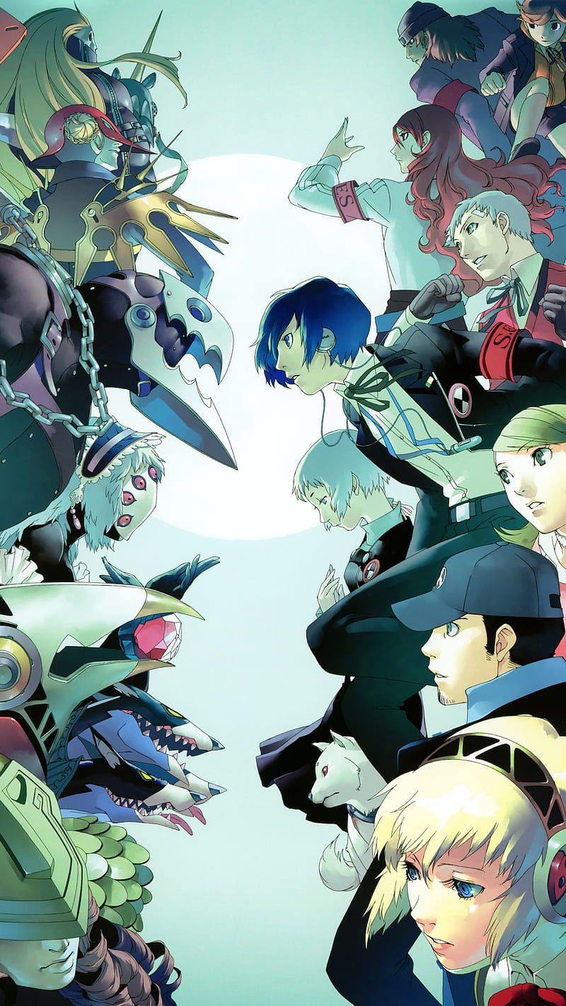Persona 3 Reload, Makoto Yuki, Aigis, Gruppe, Hochformat, HD, Handy-Hintergrund