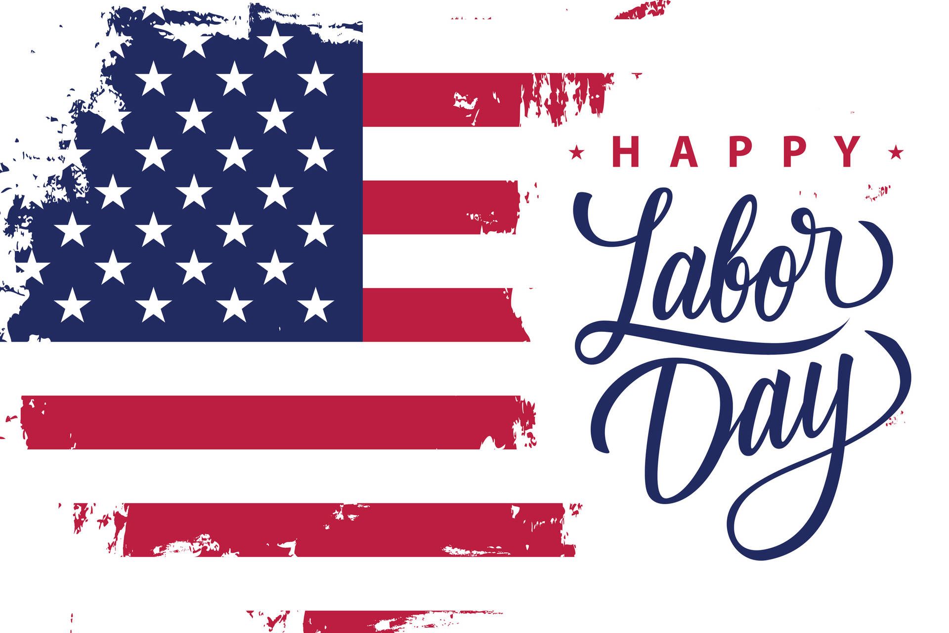 Labor Day, US-Flagge, USA, Kalligrafie, Feiertag, Weißer Hintergrund, Full HD Wallpaper