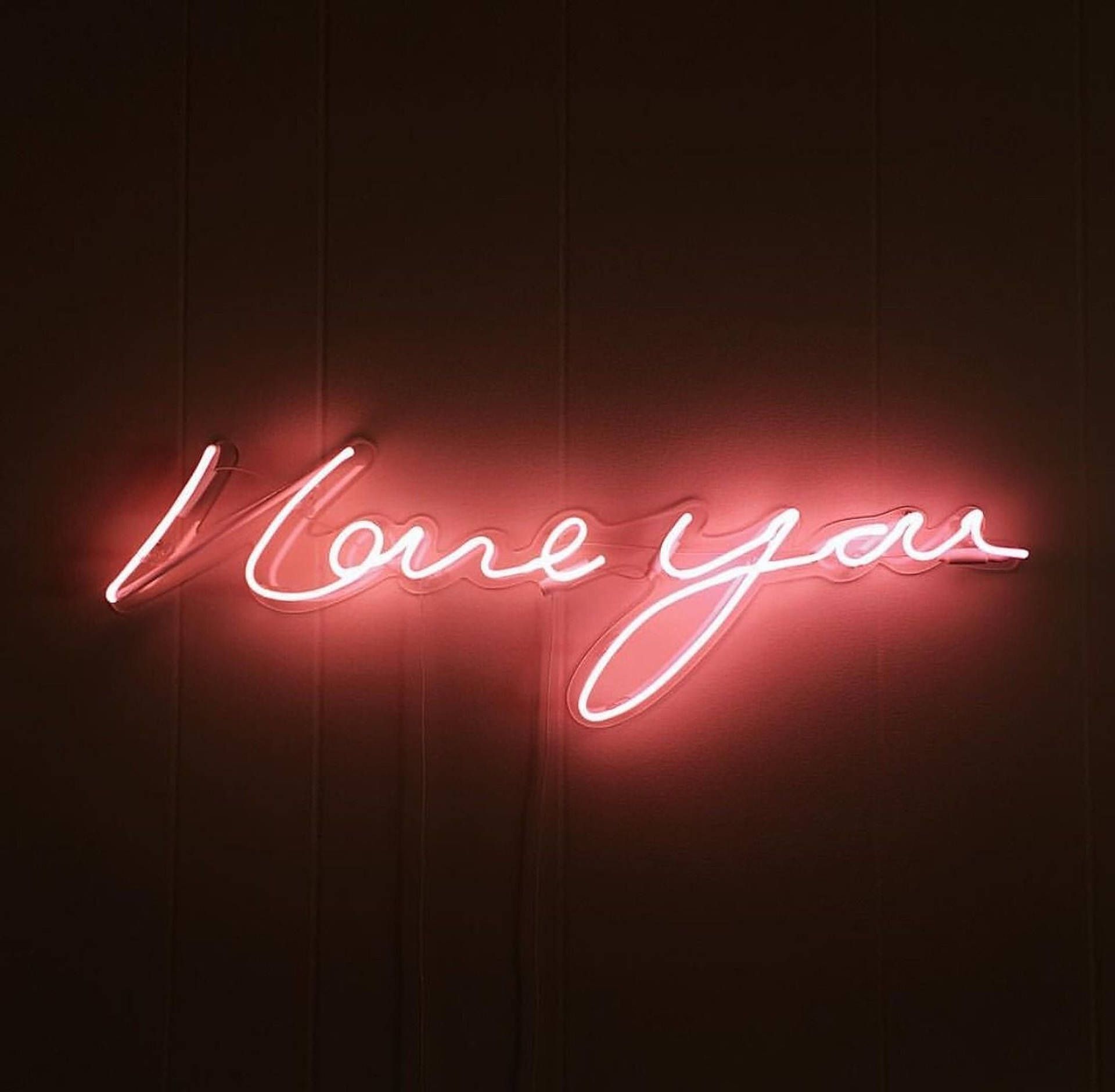 I love you, Neonschrift, Rosa Neon, Schwarzer Hintergrund, Liebe, Full HD Wallpaper