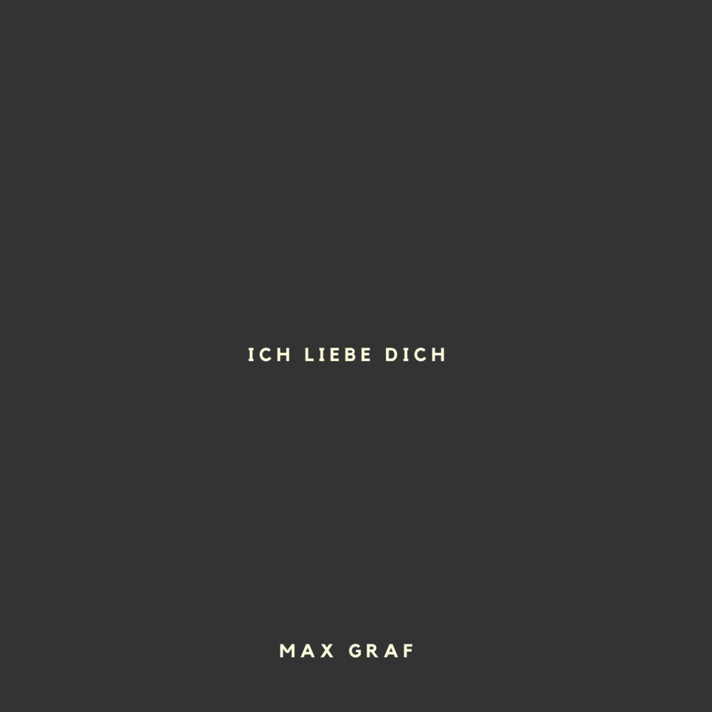 Ich liebe dich, Max Graf, Dunkelgrau, Minimalistisch, Typografie, Hintergrundbild fürs iPad