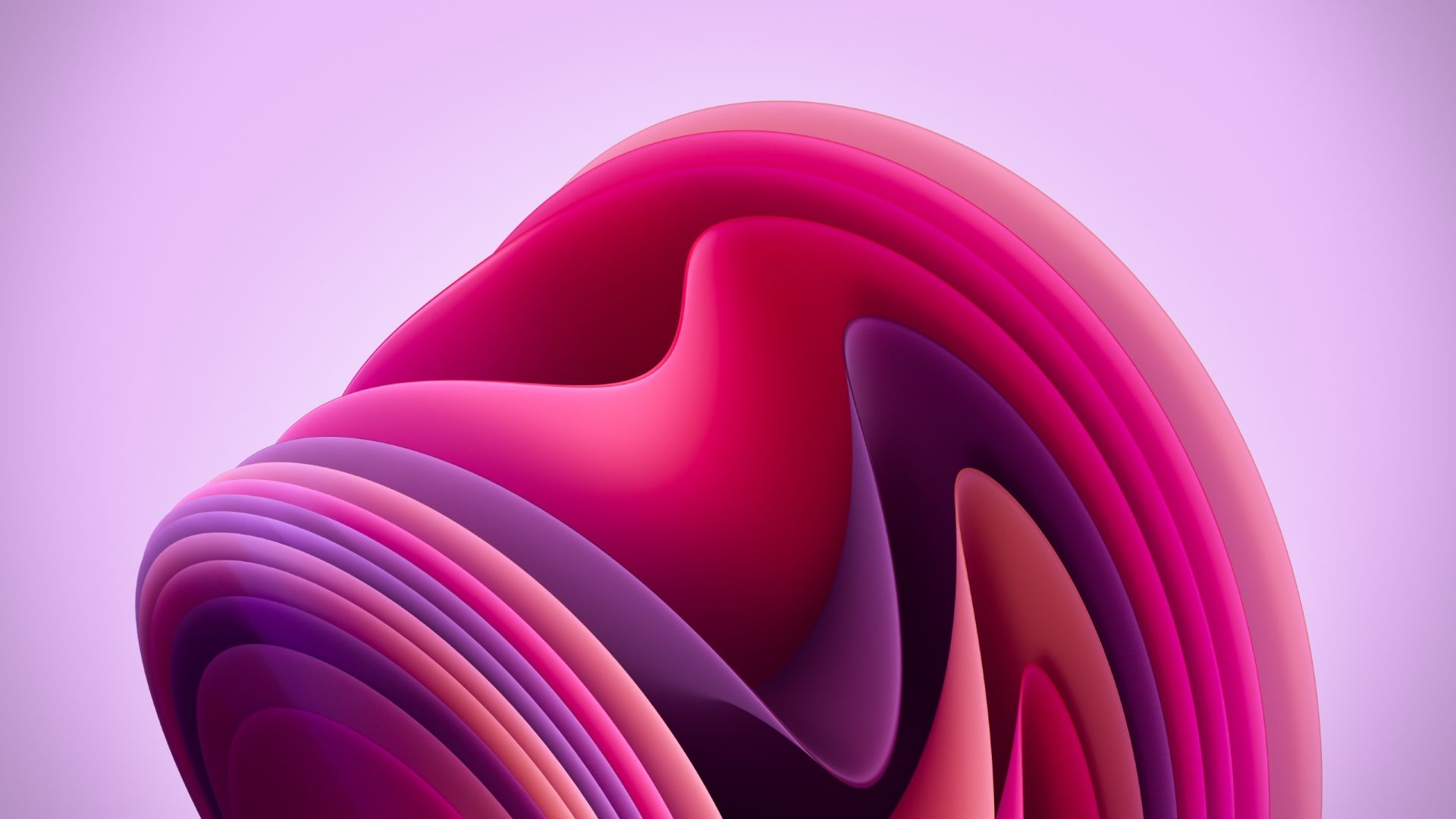 Abstrakte Form, 3D-Kunst, Rosa, Pink, Schichten, Full HD, Desktop-Hintergrund für Windows