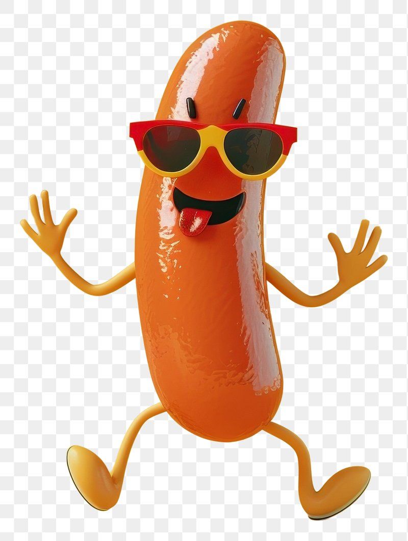 Würstchen-Figur, Sonnenbrille, Cartoon, Lustig, HD, iPad-Hintergrundbild