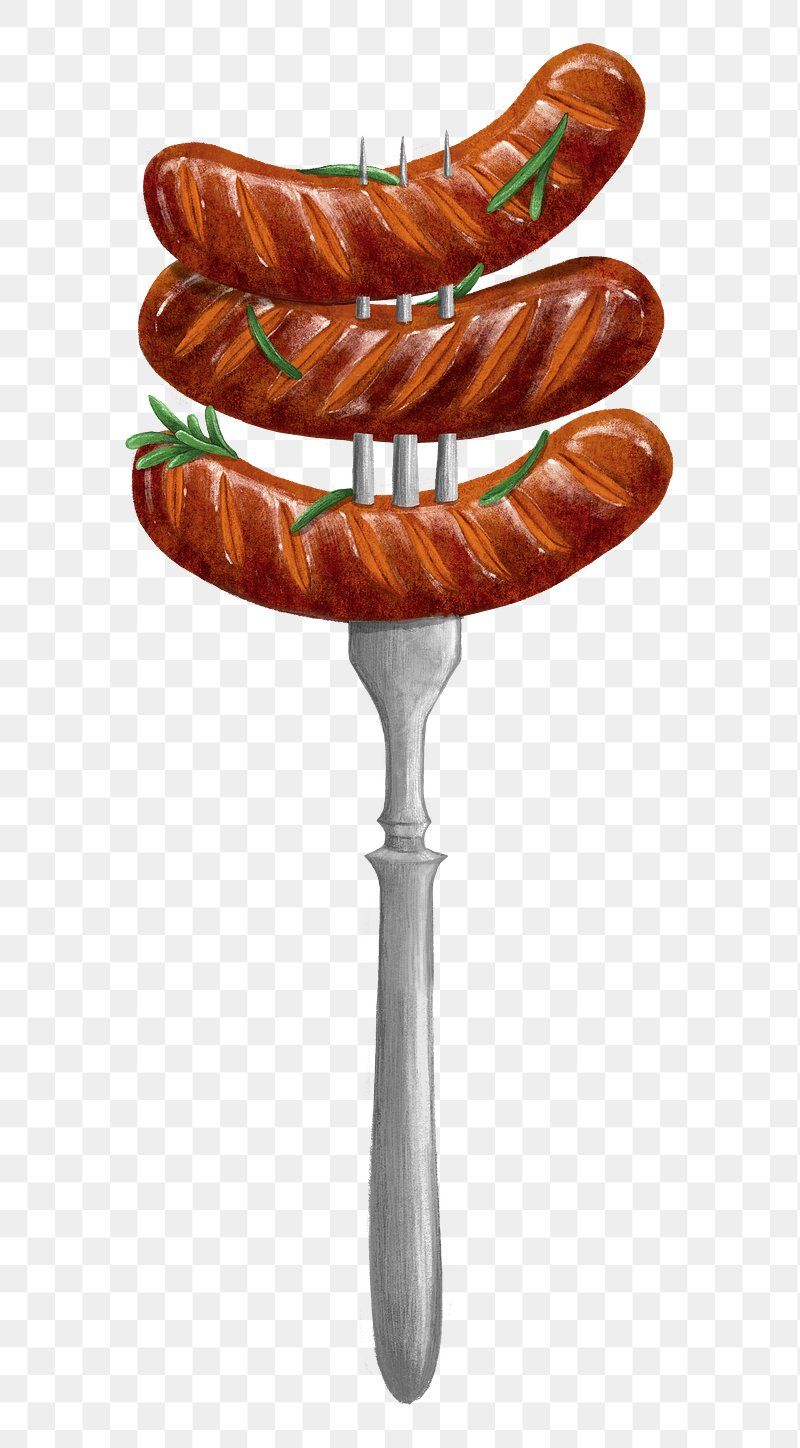 Grillwürstchen, Gabel, Freisteller, Hochformat, HD, Sperrbildschirm fürs iPhone