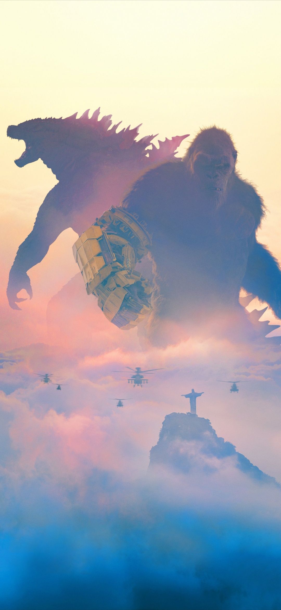 Godzilla, Kong, Godzilla x Kong: The New Empire, Rio de Janeiro, Wolken, Full HD, Handy-Hintergrundbild