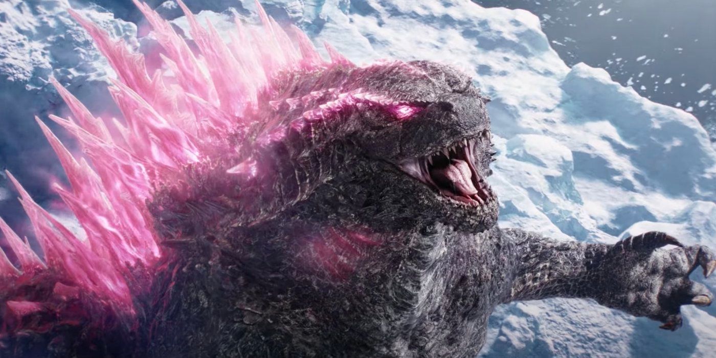 Godzilla, Evolved Godzilla, Pinke Rückenplatten, Eis, Schnee, HD-Hintergrundbild für PC