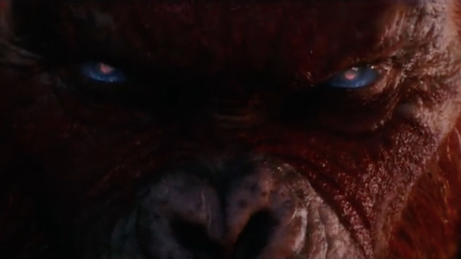 Kong, Nahaufnahme, Augen, Rot, Dunkel, 1920x1080, Full-HD-Hintergrundbild für PC