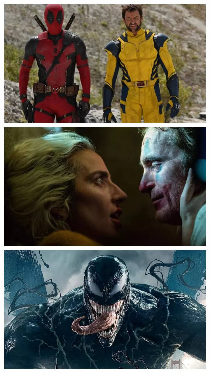 Deadpool & Wolverine, Joker: Folie à Deux, Venom, Collage, Filmszenen, Sperrbildschirm fürs iPhone