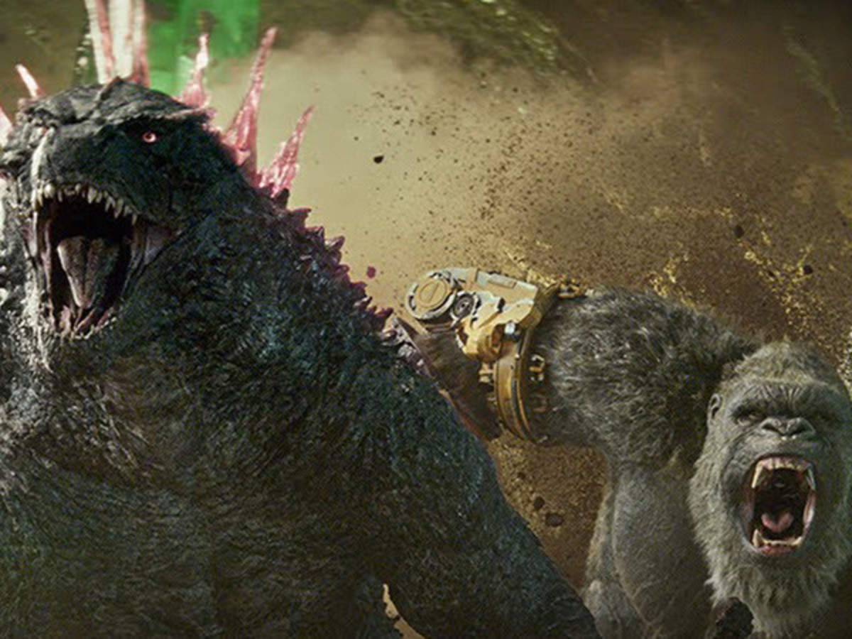 Godzilla, Kong, Godzilla x Kong: The New Empire, Brüllen, Staub, Hintergrundbild fürs Tablet
