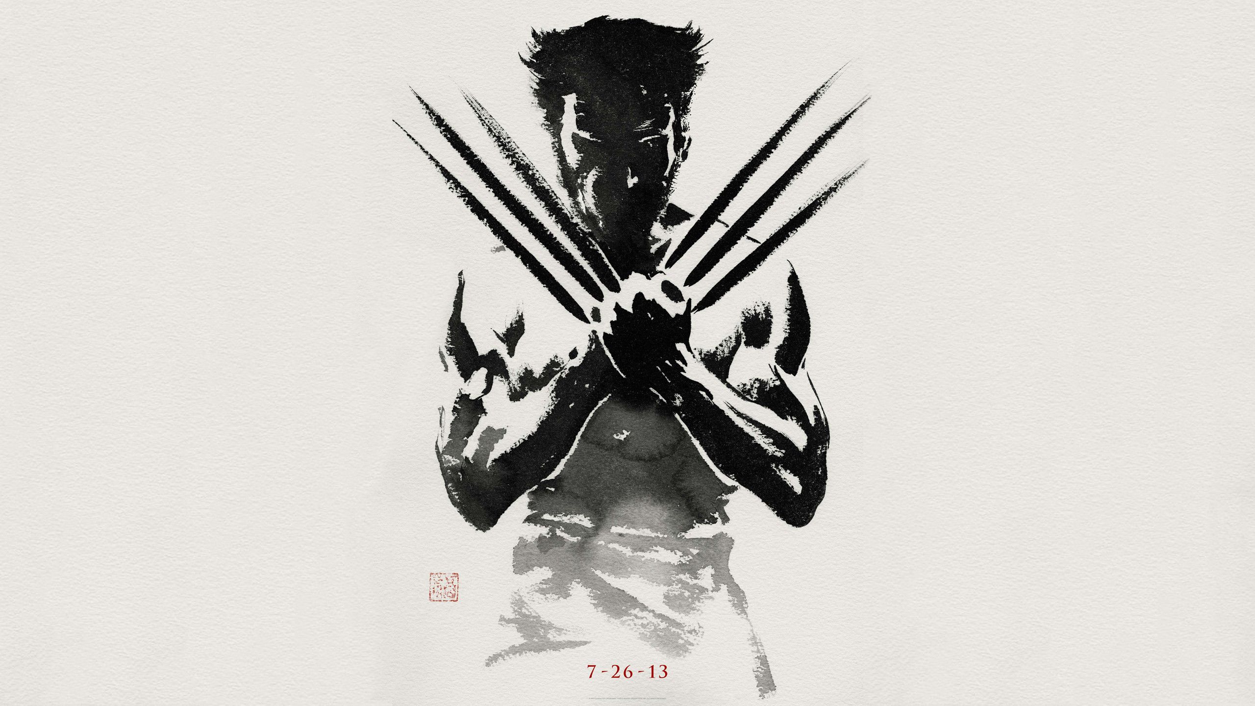 Wolverine, Wolverine: Weg des Kriegers, Krallen, Tusche, Filmplakat, 2K, Desktop-Hintergrund