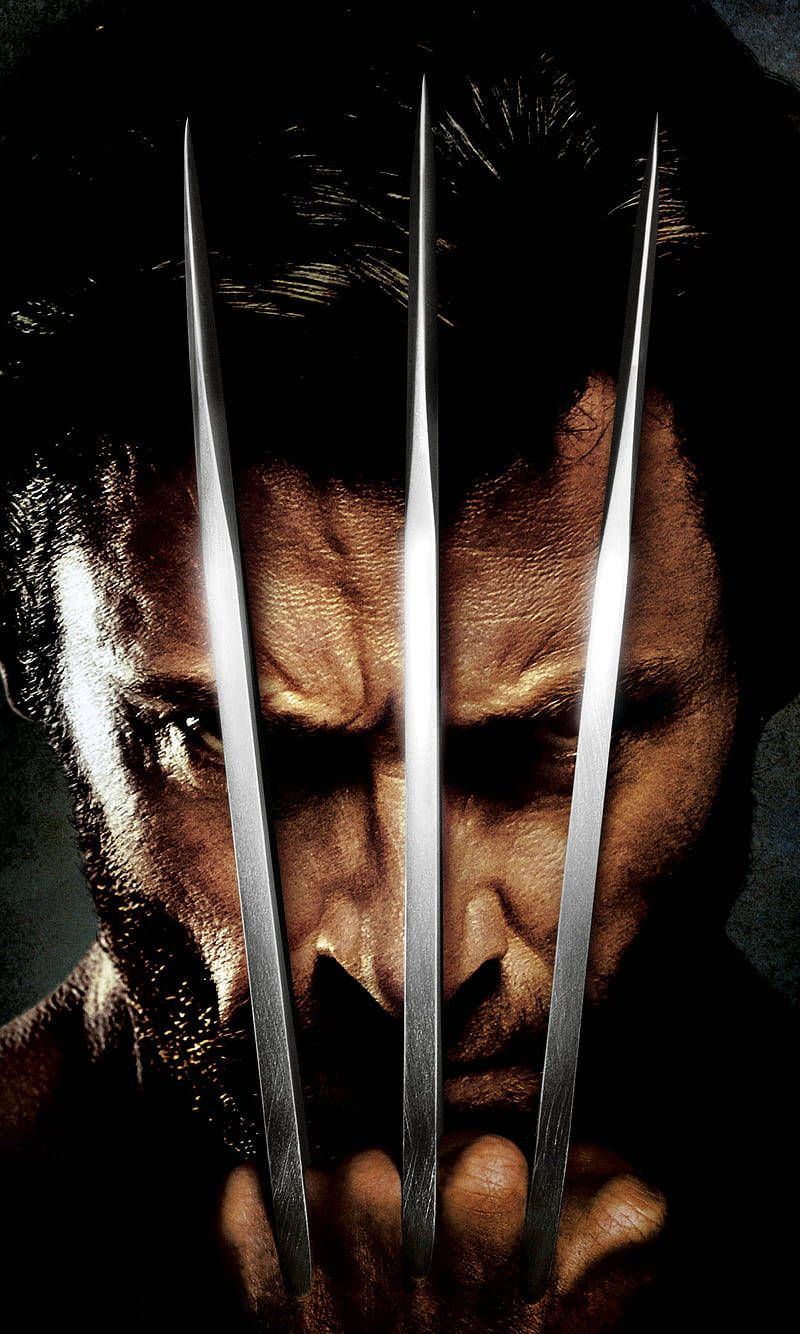 Wolverine, Hugh Jackman, Krallen, Dunkel, Filmplakat, Hintergrundbild für iPhone und Android