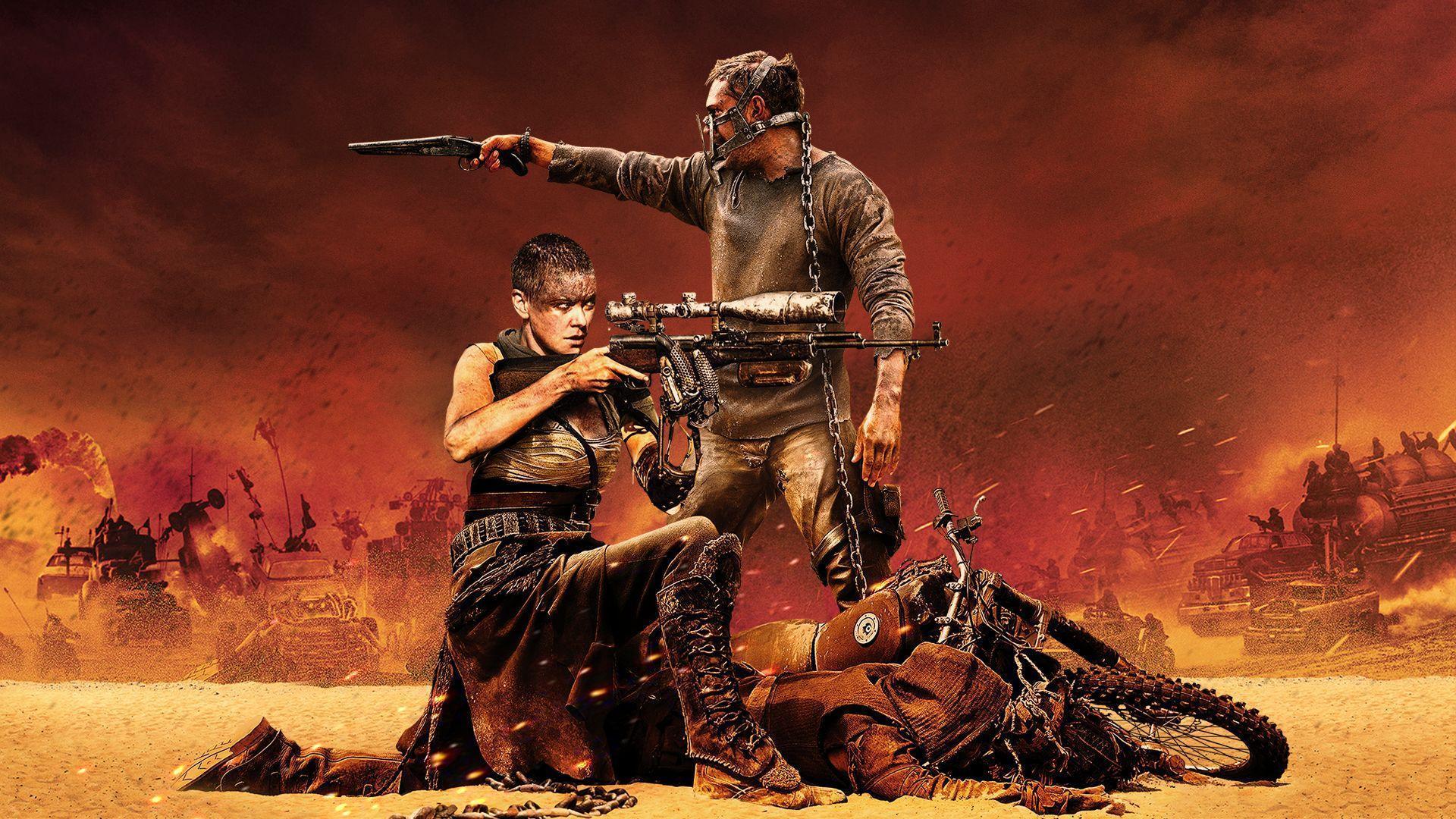 Furiosa, Praetorian Jack, Anya Taylor-Joy, Tom Burke, Gewehr, Wüste, Full HD, Breitbild-Hintergrundbild
