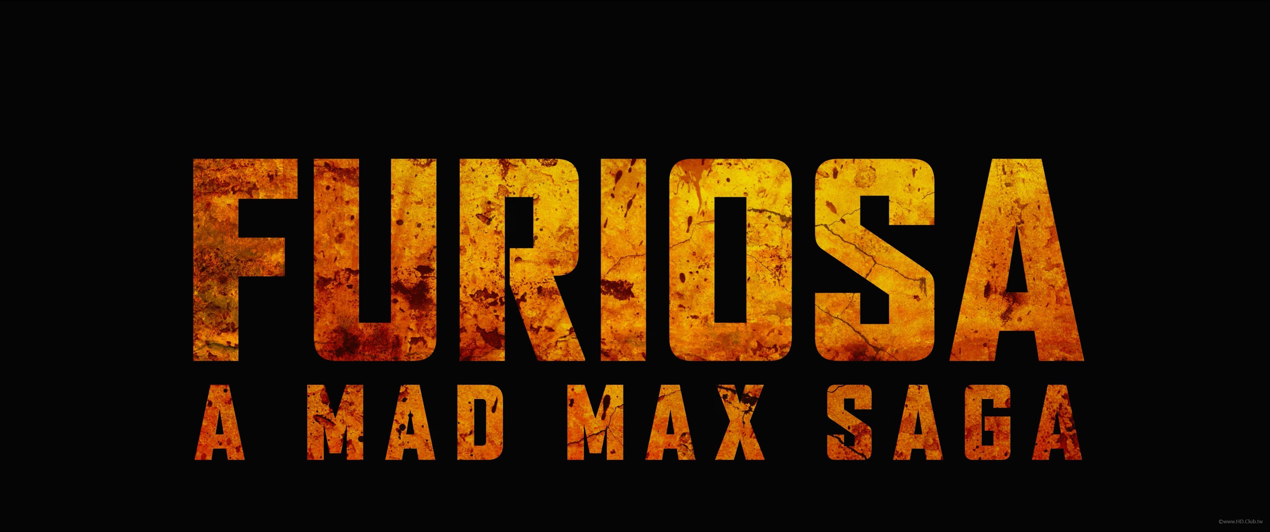 Furiosa: A Mad Max Saga, Titelschriftzug, Logo, Schwarzer Hintergrund, 4K Wallpaper