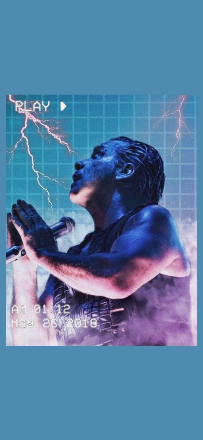 Rammstein, Blaue Farbe, Rauch, Surreal, Hellblauer Hintergrund, Sperrbildschirm fürs iPhone