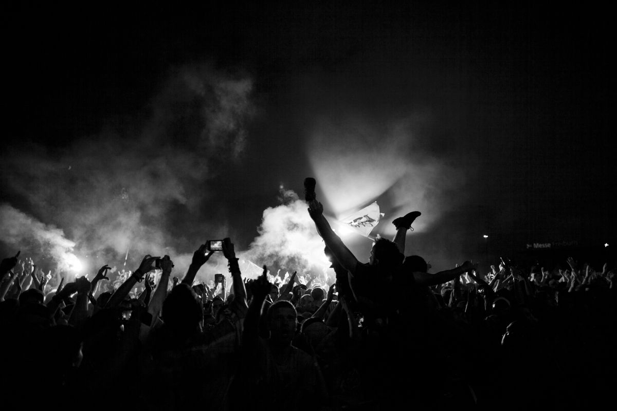 Konzert, Publikum, Rauch, Schwarzweiß, Fans, Hintergrundbild
