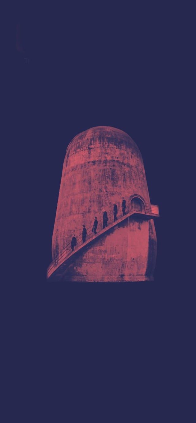 Rammstein, Turm, Dunkelblau, Minimalismus, Hintergrundbild für iPhone und Android