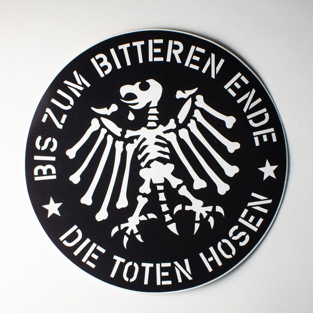 Die Toten Hosen, Bis zum bitteren Ende, Bundesadler-Skelett, Logo, Aufnäher, Tablet-Hintergrundbild